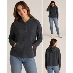 Toad&Co Foothill Pointelle Hoodie Size S Organic Cotton Cozy Minimalist Everyday